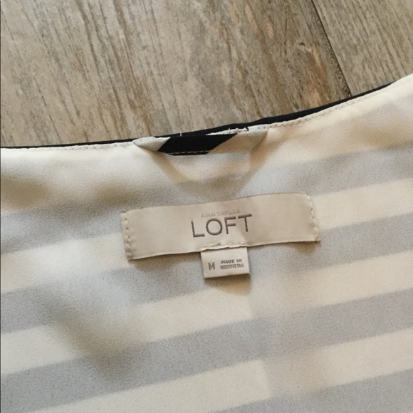 Loft striped tank dress. Black/white, Size Medium - Picture 3 of 6